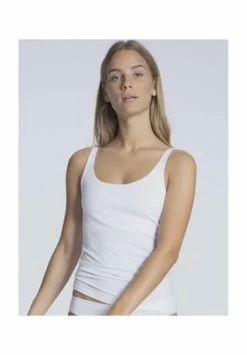 CALIDA Natural Comfort Unterhemd, Single Jersey, Für Damen. 001 WEISS