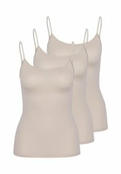 POMPADOUR Spaghetti Top 3er Pack - Intime Biskuit