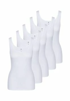 POMPADOUR Unterhemd / Tanktop 5er Pack - Organic Cotton Weiß