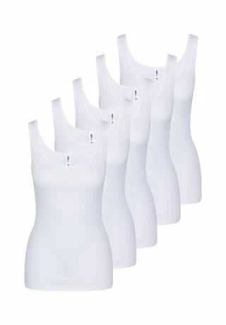 POMPADOUR Unterhemd / Tanktop 5er Pack - Organic Cotton Weiß 3 POMPADOUR Unterhemd / Tanktop 5er Pack - Organic Cotton Weiß
