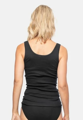 POMPADOUR Unterhemd / Tanktop 5er Pack - Organic Cotton Schwarz 5 POMPADOUR Unterhemd / Tanktop 5er Pack - Organic Cotton Schwarz – Bild 3