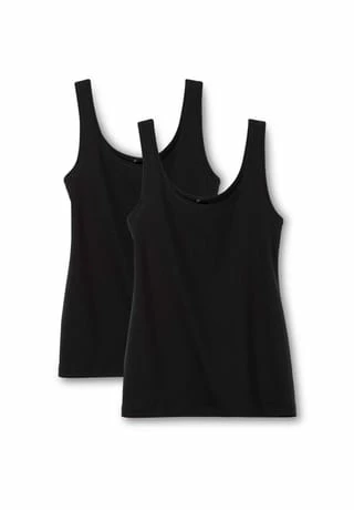 CALIDA Damen Tank-Top, 2er-Pack Benefit Women Schwarz 3 CALIDA Damen Tank-Top, 2er-Pack Benefit Women Schwarz