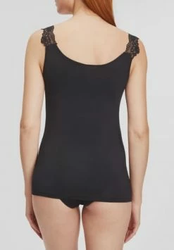 -con-ta- Unterhemd, Spitzen-Details, V-Ausschnitt, Für Damen 200 SCHWARZ -MEY Shop unnamed file 1138