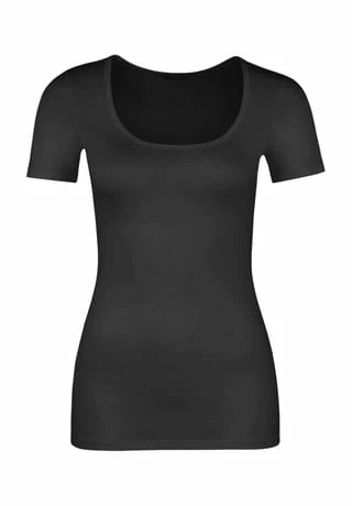 HANRO Unterhemd, Baumwolle, Rundhalsausschnitt, Für Damen 0019/ BLACK 3 HANRO Unterhemd, Baumwolle, Rundhalsausschnitt, Für Damen 0019/ BLACK