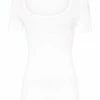 HANRO Unterhemd, Baumwolle, Rundhalsausschnitt, Für Damen 0101/ WHITE 1 HANRO Unterhemd, Baumwolle, Rundhalsausschnitt, Für Damen 0101/ WHITE -MEY Shop unnamed file 1245