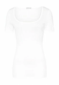 HANRO Unterhemd, Baumwolle, Rundhalsausschnitt, Für Damen 0101/ WHITE