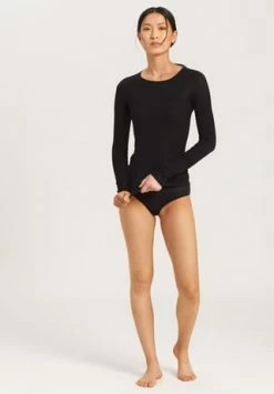 HANRO Unterhemd, Für Damen 0019/ BLACK -MEY Shop unnamed file 1256