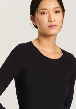 HANRO Unterhemd, Für Damen 0019/ BLACK -MEY Shop unnamed file 1257