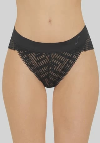 Sloggi Slip, Spitze, Transparent, Für Damen Schwarz 4 Sloggi Slip, Spitze, Transparent, Für Damen Schwarz – Bild 2