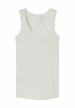 SCHIESSER Personal Fit Unterhemd, Melange, Ziernaht, Für Damen Naturweiß