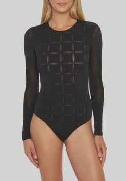 Alternative view of Wolford Body, Langarm, Rundhals, Für Damen 7005 BLACK