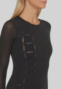 Wolford Body, Langarm, Rundhals, Für Damen 7005 BLACK -MEY Shop unnamed file 363