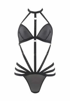 Aubade Rencontre Anonyme Body, Bügellos, Riemen, String, Nieten, Für Damen NOIR