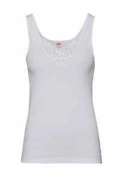 -con-ta- Unterhemd "Gisela", 2er-Pack, Spitzen-Dekolleté, Für Damen Weiß