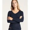 CALIDA Natural Joy Unterhemd, V-Ausschnitt, Für Damen 339 DARK LAPIS BL -MEY Shop unnamed file 442