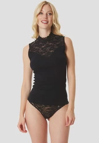 Nina Von C. Untrerhemd, Ärmellos, Spitze, Für Damen 200 SCHWARZ 4 Nina Von C. Untrerhemd, Ärmellos, Spitze, Für Damen 200 SCHWARZ – Bild 2
