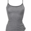 CALIDA True Confidence Spaghetti-Top, Slim Fit, Für Damen 857 PLATIN MELÉ_ -MEY Shop unnamed file 492
