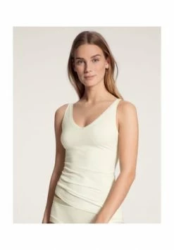 CALIDA Unterhemd "Cate", V-Ausschnitt, Breite Träger, Für Damen 911 ALABASTER CREME
