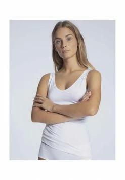 CALIDA Natural Joy Unterhemd, Schnelltrocknend, Geruchshemmend, Für Damen 001 WEISS
