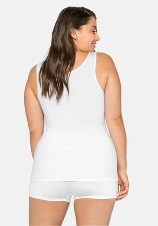 Sheego Tanktop Weiß 5 Sheego Tanktop Weiß – Bild 3