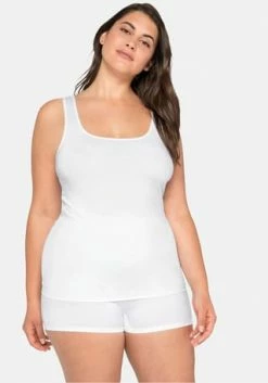 Sheego Tanktop Weiß 11 Sheego Tanktop Weiß -MEY Shop unnamed file 536