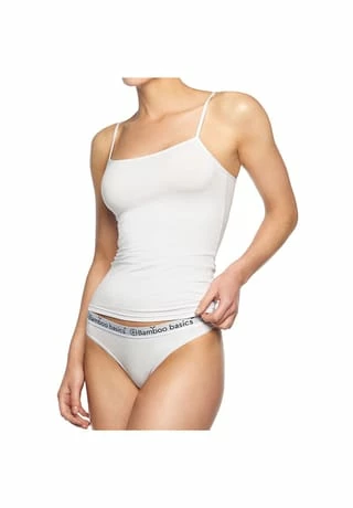 Bamboo Basiscs© Damen Spaghetti Top VERA, 2er Pack - Unterhemd, Single Jersey Weiß 4 Bamboo Basiscs© Damen Spaghetti Top VERA, 2er Pack - Unterhemd, Single Jersey Weiß – Bild 2