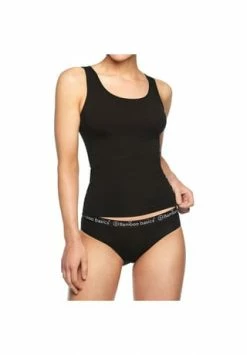 Alternative view of Bamboo Basiscs© Damen Tank Top ANNA, 2er Pack - Unterhemd, Rundhals, Single Jersey Schwarz