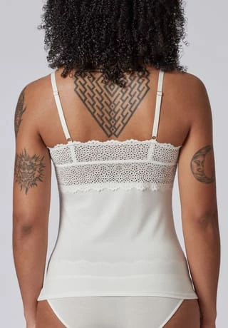 SKINY® 08058 Da. Spaghettishir, 7608 IVORY, 38 7608 IVORY 7 SKINY® 08058 Da. Spaghettishir, 7608 IVORY, 38 7608 IVORY – Bild 5