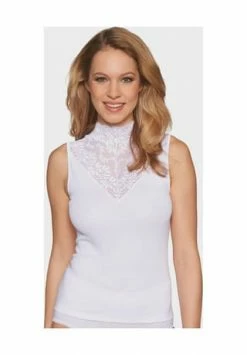 SYLVIA SPEIDEL. Unterhemd "Molly", Spitze, Für Damen WEISS