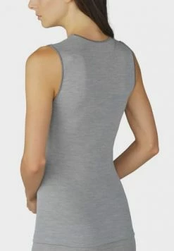 Alternative view of Mey Silk Touch Wool Unterhemd, V-Ausschnitt, Melange, Für Damen 466 MID GREY MELA