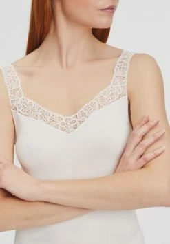 Mey Unterhemd, Spitze, V-Ausschnitt, Für Damen 5 CHAMPAGNER -MEY Shop unnamed file 829