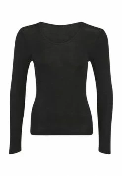 Mey Exquisite Unterhemd, Langarm, Rundhals, Für Damen SCHWARZ