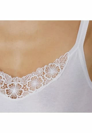 Mey Unterhemd, V-Ausschnitt, Spitze, Für Damen 1 WEISS 5 Mey Unterhemd, V-Ausschnitt, Spitze, Für Damen 1 WEISS – Bild 3