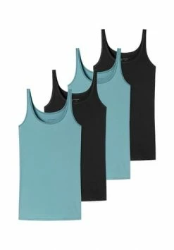SCHIESSER Tank Top 4er Pack 95/5 Organic Cotton Grün/ Schwarz