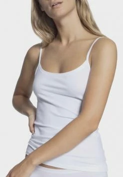 Alternative view of CALIDA Natural Comfort Unterhemd, Spaghetti-Träger, Für Damen 001 WEISS