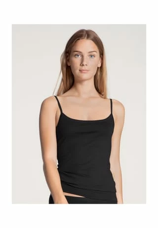 CALIDA Natural Comfort Unterhemd, Spaghetti-Träger, Für Damen 992 SCHWARZ 3 CALIDA Natural Comfort Unterhemd, Spaghetti-Träger, Für Damen 992 SCHWARZ