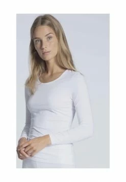 CALIDA Natural Comfort Unterhemd, Single-Jersey, Unifarben, Für Damen 001 WEISS