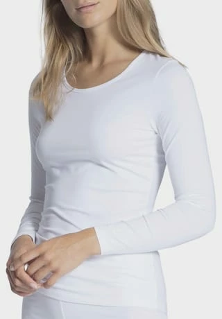 CALIDA Natural Comfort Unterhemd, Single-Jersey, Unifarben, Für Damen 001 WEISS 4 CALIDA Natural Comfort Unterhemd, Single-Jersey, Unifarben, Für Damen 001 WEISS – Bild 2