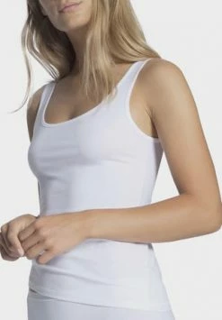 Alternative view of CALIDA Natural Comfort Unterhemd, Uni, Strapazierfähig, Für Damen 001 WEISS
